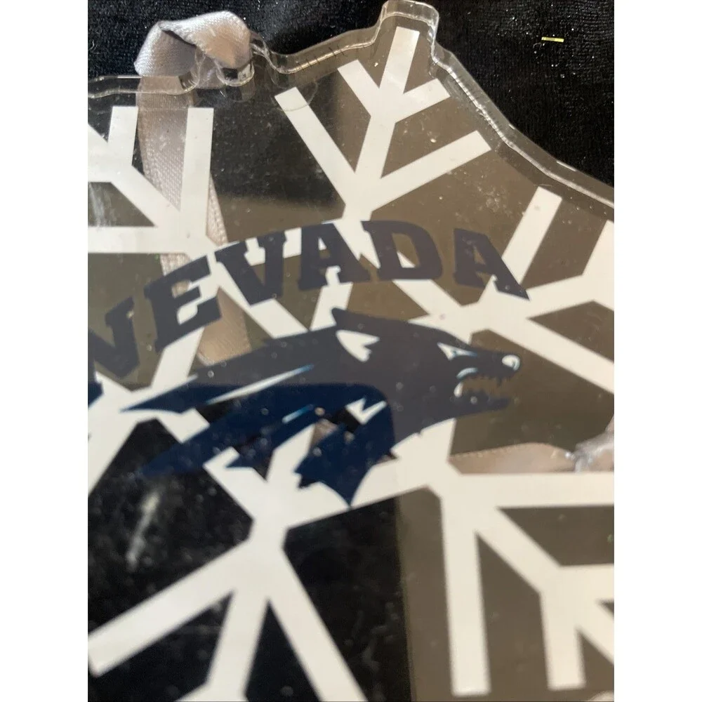 University Of Nevada Wolfpack Snowflake Acrylic Christmas Ornament